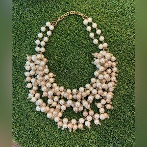 Stella & Dot Pearl Bib Necklace
